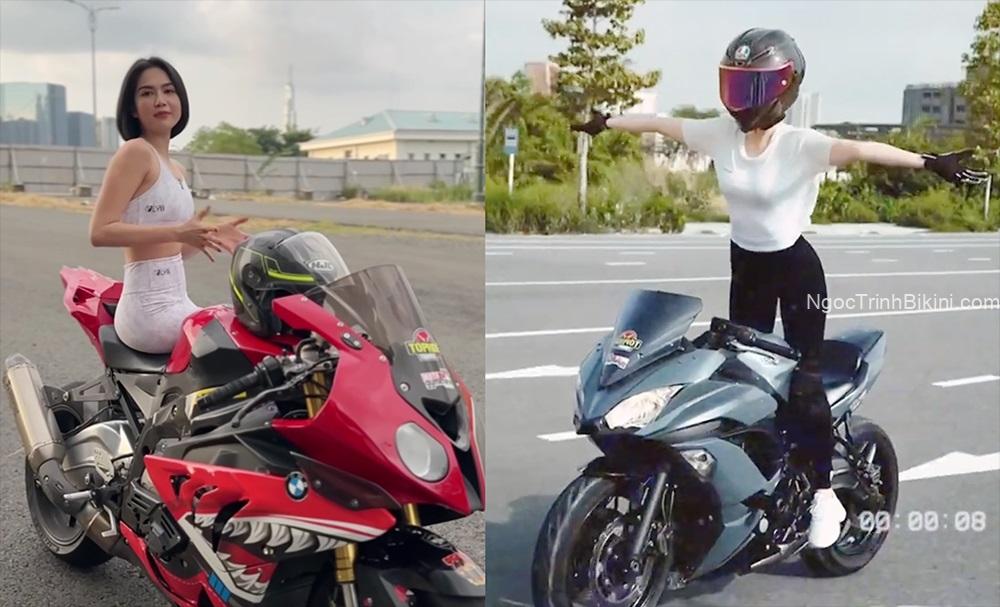 Cô bị tạm giam 3 tháng vì lái xe không giấy phép và tạo những tư thế phản cảm khi lái xe mô tô